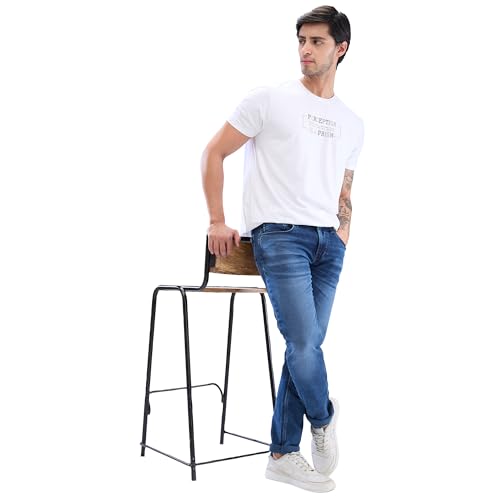 Image of Spykar Men's Slim Fit Low Rise Casual Jeans