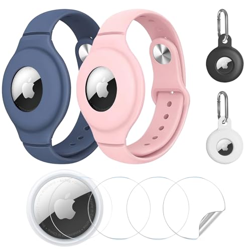 La mejor selección de Relojes para bebés que puedes comprar esta semana. 41 BuFan 2Pack Pulsera Correa para Airtag, 2 Airtag Holder with Keychain and Lock Suave Correa de Reloj Airtag para Bebés Niños Mayores