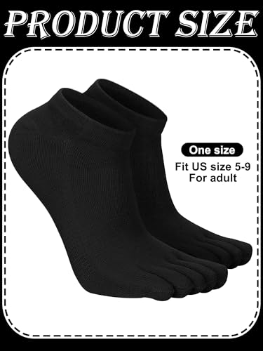 Bencailor 6 Pairs Women Toe Socks Cotton Ankle Low Cut Five Toe Sock for Women Men Athletic Running3