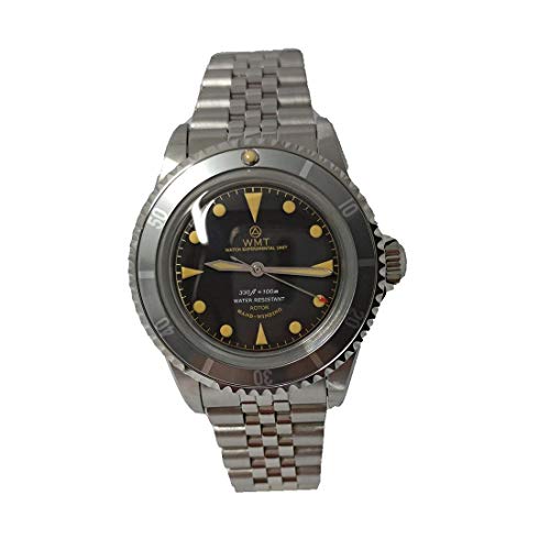 Montre Walter Mitt Royal Marine Diver Homme Acier Automatique 5 Maillons Noir