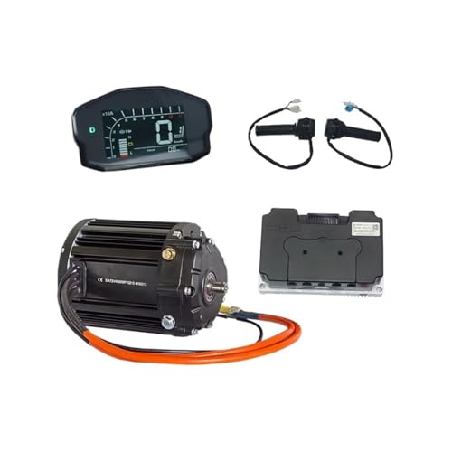 Hub Motor QS138 90H V3 4KW 7200rpm Motor Engine with 1:2.35 Gear Box Mid Drive Motor Kits with Fardriver ND96680 Communication Controller(Combo 1)