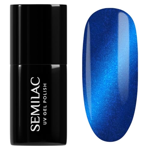 Semilac Smalto semipermanente UV 466 Blue Silk Pigiami 7ml Collezione Silk effect