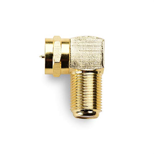 Cable Matters 5-Pack Gold Plated Right Angle F-Type Coaxial Rg6 Adapter #TOP3