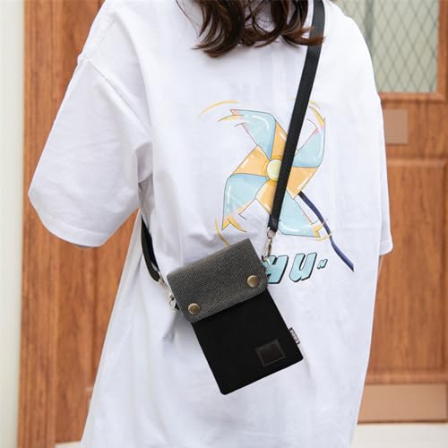 Small Crossbody Purse, Denim Cell Phone Purse Small Purses for Women and Men, Multi-Pocket Small Crossbody Bag 5