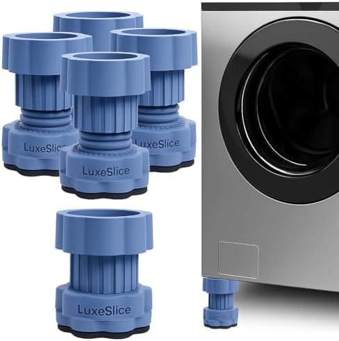 Washing Machine Vibration Pads Stand, Height Adjustment Washing Machine Stand with Anti-Slip Rubber Pad (4 Pcs Set)