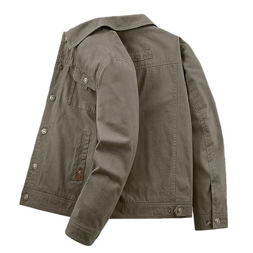 Winter Coats for Men Warm Fleece Lined Thicken Vintage Hunting Long Sleeve Big and Tall Zip Up Plush Outerwear2