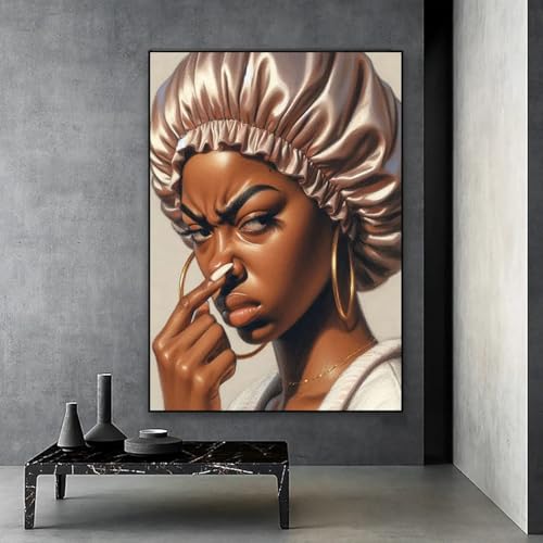 Affiche de femme africaine sous forme de tableau portrait pour décoration murale de maison