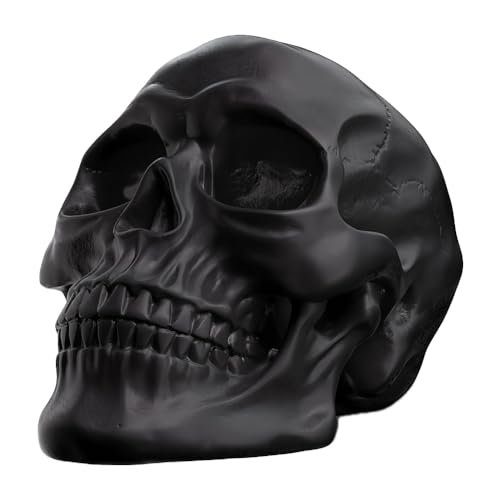 Kexpery Halloween Skull Skull Crafts Personalité Ornements Office Resin Office (Noir)