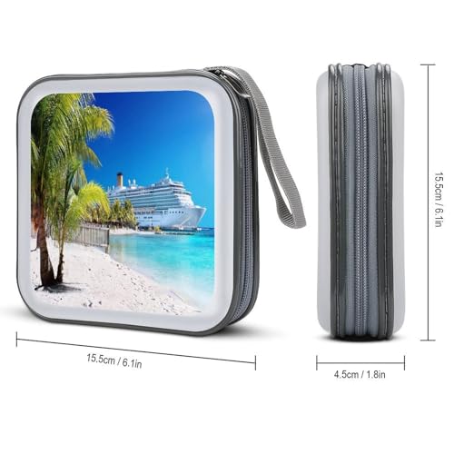 Funda para CD de 40 DVD Seaside Cruise Ship en plástico duro 3