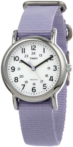 Timex Women's T2P0769J Weekender Lavender Slip Thru Nylon Strap Watch