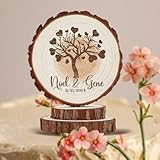 Rustic Wedding Cake Toppers Wood Custom Country Wooden Wedding Cake Toppers with Tree of Life Personalized Love Tree Engraved Mr and Mrs Anniversary Party Favors Supplies Decoration