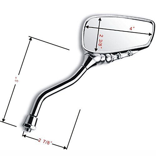 Heart Horse Universal 7/8" Bar End Rear Mirrors Moto Motorcycle Motorbike Scooters Rearview Mirror Side View Mirrors(Red) #TOP5