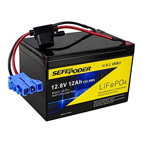 SEFEPODER Replacement Battery Compatible with Peg Perego 12 Volt Battery,12V 12Ah Lifepo4 Rechargeable Battery, Built-in 20A BMS Cover