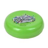 Dolstar Magnetic Pin Cushion with 100 Plastic Head Pins, Magnetic Pins Holder for Sewing Quilting