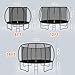 Nattork Trampolin Outdoor Ø244/370/427cm, Gartentrampolin mit Sicherheitsnetz & Leiter, Outdoor Trampolin für Kinder & Erwachsene, bis Belastbarkeit zu 150 kg