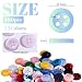 480 pcs Resin Buttons for Sewing, 11.5mm 4-Hole Flat Shank Buttons, 24 Assorted Pearlized Colors for Crafting, Clothing, DIY Projects - with Convenient Storage Case