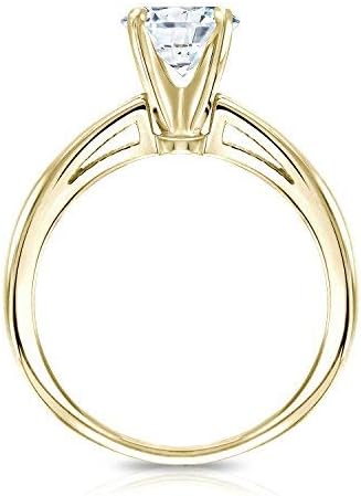 Diamond Wish 1/3 Carat Round Diamond Solitaire Engagement Ring in 14k Gold (H-I, I1-I2, cttw) 4-Prong Set Size 4 to 9 - Image 3