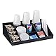 Navaris Kaffee Spender Organizer - Aufbewahrung von Zubehör - Kaffeebar für u. a. Zucker Milch Servietten Kapseln - Kaffeestation 10 Fächer schwarz