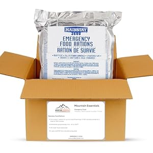 MOUNTAIN ESSENTIALS Emergency Food Rations Mainstay 3600 Calorie Food Bar 1 Pack with 5 Year Shelf Life | Ready to Eat Survival Bars Preparedness Kit for Outdoor Camping, Hiking