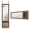 Sunix Wood Full Length Mirror 48 x 14 Wall Mirror with Wood Frame Full Length Door Mirror Hanging Mirror Body Mirror for Bedroom Rustic Frame