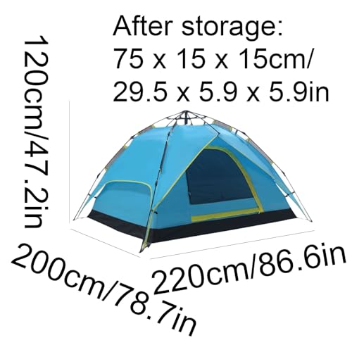 Carpa automática para camping 3-4 personas miniatura 2