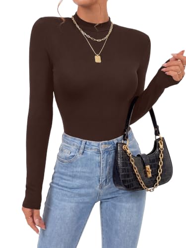 Image of OPOIPIN Women's Long Sleeve Basic Bodysuit