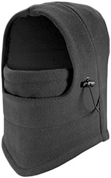 Liroyal 6 in 1 Thermal Fleece Balaclava Hood Police Swat Ski Bike Wind Stopper Face Mask Gray