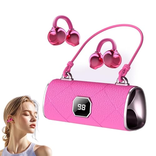 Clip-On Wireless Headphones, Ear Cliheadset with LED HD Display, Ipx5 Waterproof Open Ear Bluetooth Earbuds, for Yoga/Running/Wo