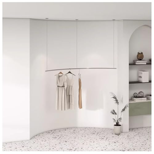 Présentoir de magasin de vêtements incurvé 140 cm pour optimiser l'espace de vente