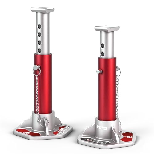 JACK BOSS 3 Ton (6000 lbs) Aluminum Lightweight Jack Stands with Locking Support Pins for Cars,SUVs, and Light Duty Trucks,1 Pair