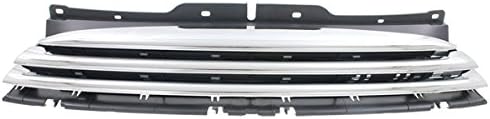 Compatible with 11-15 Mini Cooper w/o John Cooper Works Front Grille Assembly Black w/Chrome