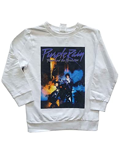 Sweat Prince Purple Rain pour enfant, vêtement blanc en coton