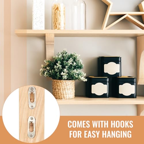 Image of Vercraft 2 Pcs Wood Corbels Wooden Shelf Brackets, Unfinished Paintable Bracket with Hanging Hook for Doorway Countertop Kitchen Cabinet Book Shelves, Rubber Wood (10 x 10 x 1.75 Inches)