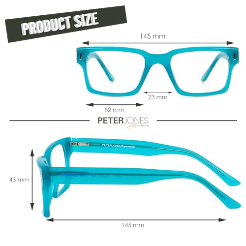 Image of Peter Jones Acetate Unisex Large Broad Style Premium Spectacle Frame with Spring Hinges (U001)