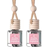 CANDECraftCo Car Air Hanging Fragrance Oil, Car Auto Freshener for Essential Oils, Scents Fragrance Aromatherapy Automobile Diffuser, Long Lasting (Braziian Jasmine & Dragonfruit)