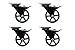 Headbourne 8276E Designer Casters 3 inch Polyurethane Black Mag Designer Caster, 4 Pack