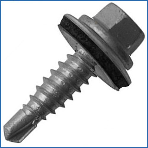 Forgefix TSST6322W Hex Head Tec Fix Stitching Roofing Screw, 6.3 x 22 mm