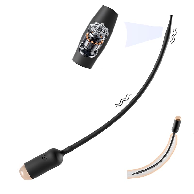 Vibrating Urethral Sound Sex Toys for Men, Male Penis Vibrator Stroker Sounding Rods Urethra Vibrators 9.8" Insertable Length Cock Dilators, Stretcher Testicle Anal Prostate Butt Plug Toy BDSM Play