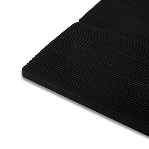 AQUBONA 3 Piece Stomp Pad Surfboard EVA Traction Pad Adhesive Professional Tail Pad/Applies All Boards - Surfboards, Shortboards, Longboards, Skimboards (Black 4p)