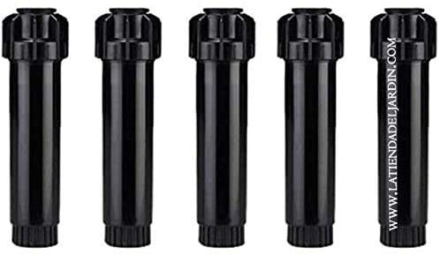 Suinga Pack 5 DIFUSOR ASPERSOR de RIEGO 5,2 Metros, Altura emergente 5 cm, vástago 12,7 cm, 1/2