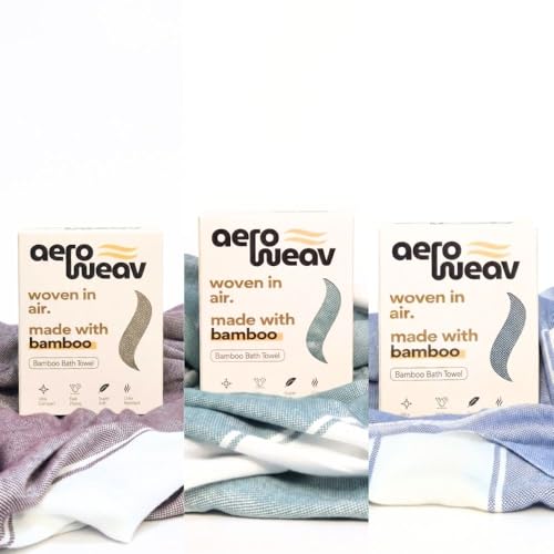 Image of Ultra Lightweight Bamboo Bath Towel-Set of 3| 155x80 CM| Quick Dry, Highly Absorbent, Skin-Friendly & Eco-Friendly Towels |Perfect for Daily Use, Travel (Less Than 200gm) & Gifting