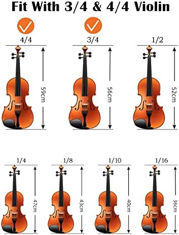 Wood Violin Shoulder Rest for 3/4 and 4/4 Size, Fansjoy Adjustable Violin Shoulder Rest for Kids Adults, with Comfortable Foam Pad & Height Adjustable Feet