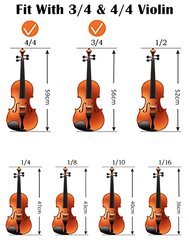 Image of SUEWIO Violin Shoulder Rest for 4 /4 and 3 /4 Size, [Imitation Wood Grain] Violin Shoulder Rest with Comfortable Foam Pad & Height Adjustable Feet