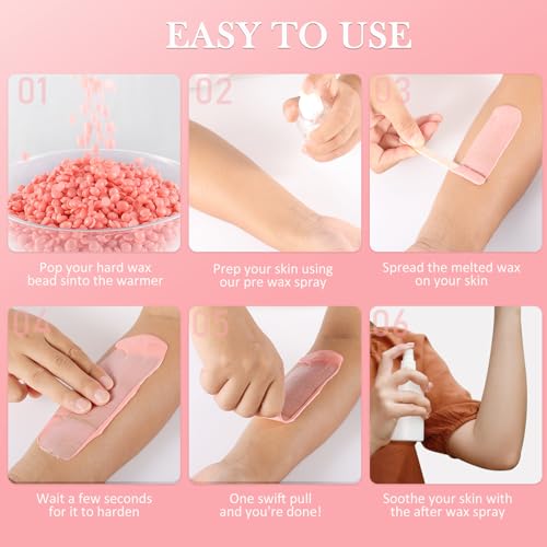 Image of Wax Beads Bulk - 2.5lb Wax Beans Supplies for Esthetician - Professinal Painless Waxing for Face, Upper Lip, Bikini, Leg, Women Natural Melting Kit - Hypoallergenic Hard Wax Beads Bulk