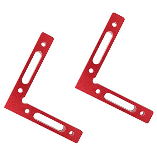 KONDAJI Positionierwinkel, 2PCS 120mm 90 Grad Winkel-Klemme, Eckspannwinkel, Aluminiumlegierung Rechtwinkliges Holzbearbeitungswerkzeug, L-Eckklemme für Holzarbeitung Cover