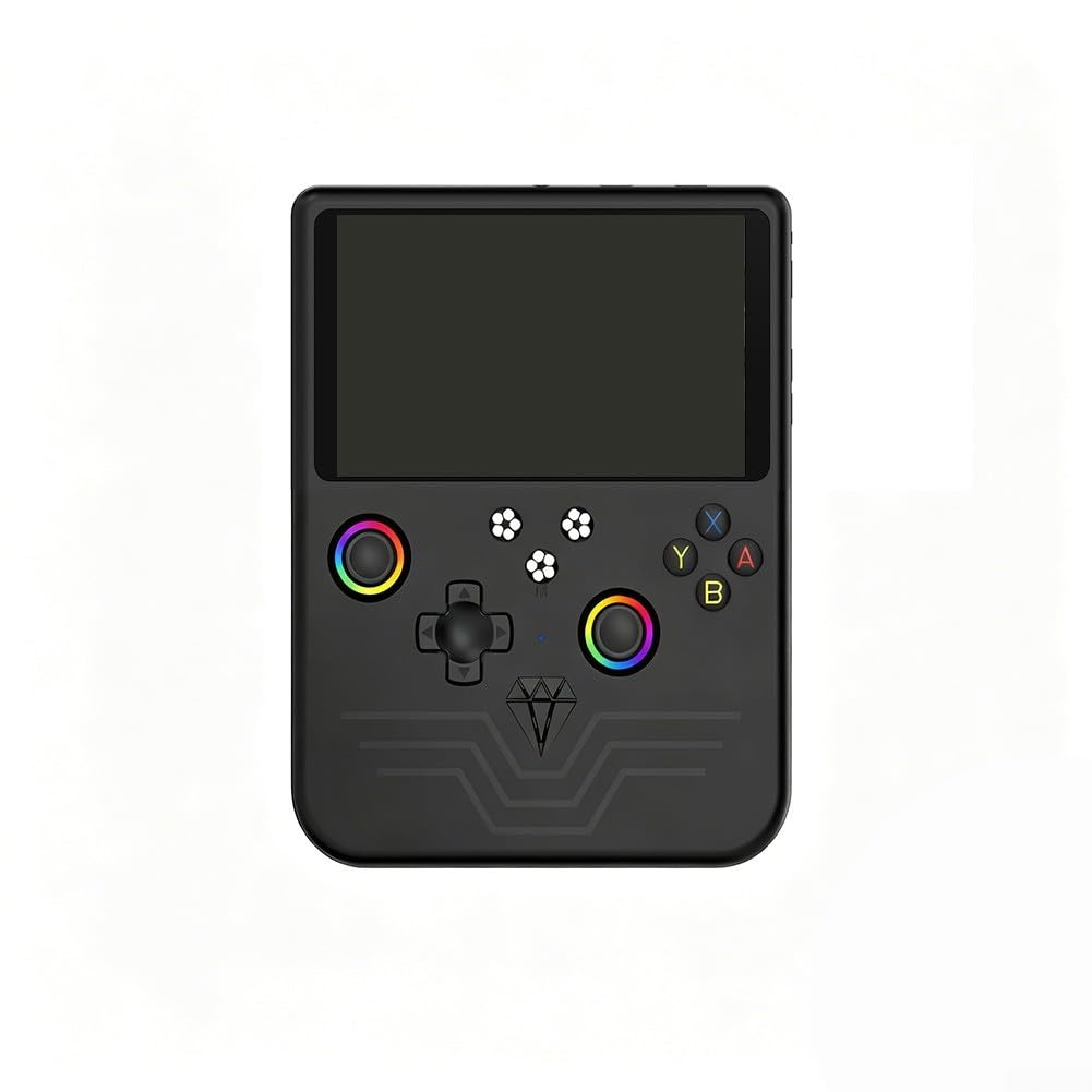 R60MAX Console di gioco portatile retrò con schermo HD IPS da 5,0 pollici, per Linux OS, oltre 20000 giochi precaricati, gamer portatile compatto per intrattenimento in movimento (nero)