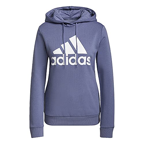adidas Women's Standard Essentials Hoodie, Orbit Violet/White, X-Small