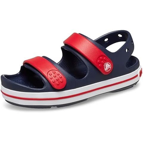 Crocs Kids Crocband Cruiser Sandal, Navy Varsity Red Cover
