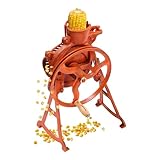 Corn Sheller Machine Hand Crank, Hand Corn Thresher, 2-in-1 Corn Thresher, Corn Cob Sheller for Farms and Families (Orange)
