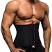 TOAOLZ Men Waist Trainer Slimming Belt Weight Loss Fitness Neoprene Fat Burner Sweat Trimmer Back Support Band (Black, Large)